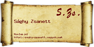Sághy Zsanett névjegykártya